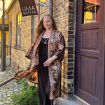 Betty long kimono/indian robe i siden #5 - 50% REA - BETTY & UMA UPCYCLED COLLECTION