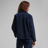 Dedicated Jacket Stiby Corduroy Navy, blå manchester jacka  - 20% rabatt