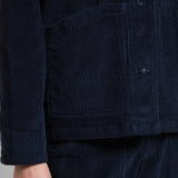 Dedicated Jacket Stiby Corduroy Navy, blå manchester jacka  - 20% rabatt