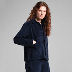 Dedicated Jacket Stiby Corduroy Navy, blå manchester jacka