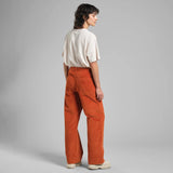 Dedicated Workwear Pants Vara Corduroy Cinnamon, terrakotta manchesterbyxor