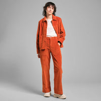 Dedicated Workwear Pants Vara Corduroy Cinnamon, terrakotta manchesterbyxor